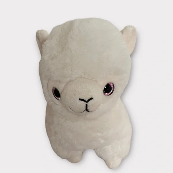 Keel Toys Alpaca Llama Soft Toy Plush Cuddly Animal White Pink Eyes Age 1+ Years - Picture 2 of 12